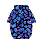 Blue Crystal Cosmic Galaxy Space Print Dog Zip Up Hoodie