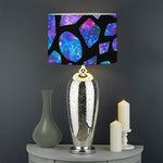 Blue Crystal Cosmic Galaxy Space Print Drum Lamp Shade