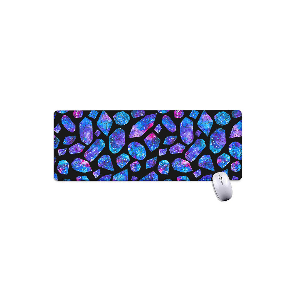 Blue Crystal Cosmic Galaxy Space Print Extended Mouse Pad