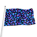 Blue Crystal Cosmic Galaxy Space Print Flag