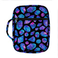 Blue Crystal Cosmic Galaxy Space Print Front Pocket Bible Bag