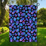 Blue Crystal Cosmic Galaxy Space Print Garden Flag