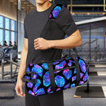 Blue Crystal Cosmic Galaxy Space Print Gym Bag