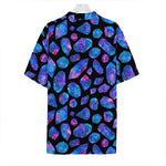 Blue Crystal Cosmic Galaxy Space Print Hawaiian Shirt