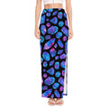 Blue Crystal Cosmic Galaxy Space Print High Slit Maxi Skirt