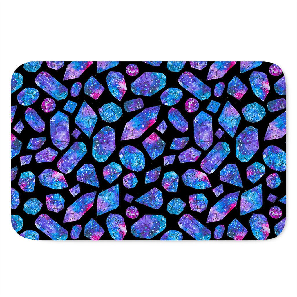 Blue Crystal Cosmic Galaxy Space Print Indoor Door Mat