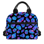 Blue Crystal Cosmic Galaxy Space Print Insulated Lunch Bag
