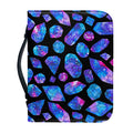 Blue Crystal Cosmic Galaxy Space Print Leather Bible Cover