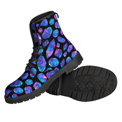Blue Crystal Cosmic Galaxy Space Print Backpack