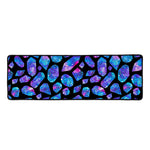 Blue Crystal Cosmic Galaxy Space Print Long Kitchen Mat
