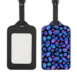 Blue Crystal Cosmic Galaxy Space Print Luggage Tag