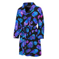 Blue Crystal Cosmic Galaxy Space Print Men's Bathrobe