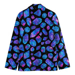 Blue Crystal Cosmic Galaxy Space Print Men's Blazer