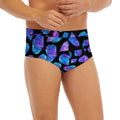 Blue Crystal Cosmic Galaxy Space Print Men's Briefs