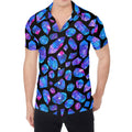 Blue Crystal Cosmic Galaxy Space Print Men's Shirt