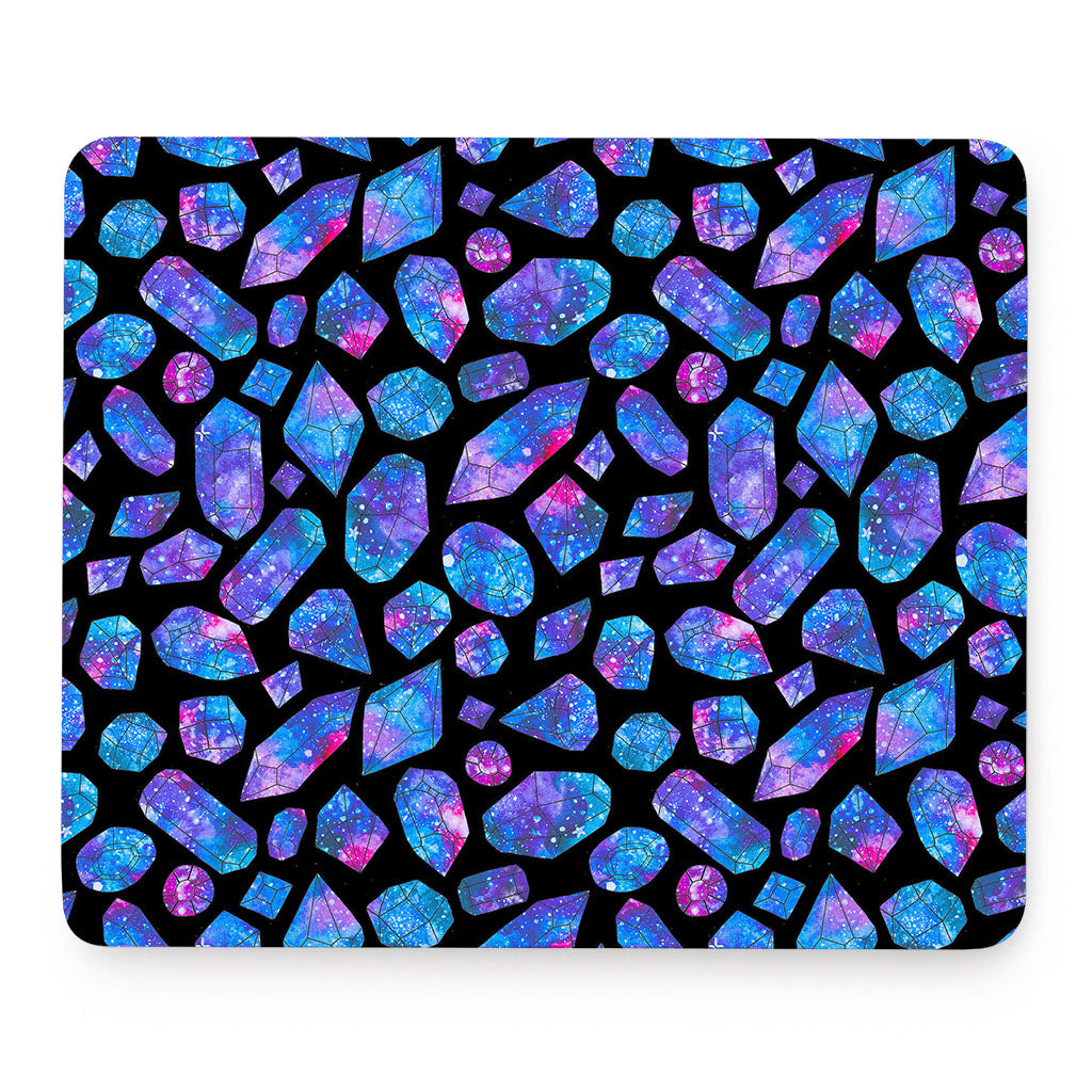 Blue Crystal Cosmic Galaxy Space Print Mouse Pad