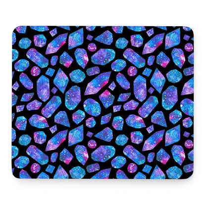 Blue Crystal Cosmic Galaxy Space Print Mouse Pad