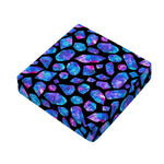 Blue Crystal Cosmic Galaxy Space Print Outdoor Seat Cushion Cover