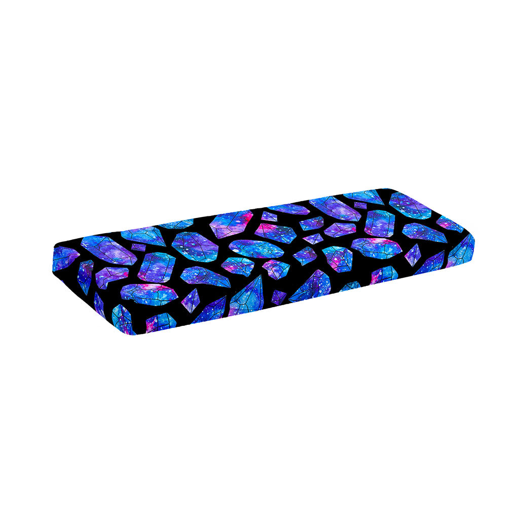 Blue Crystal Cosmic Galaxy Space Print Piano Keyboard Cover