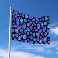 Blue Crystal Cosmic Galaxy Space Print Polyester Flag