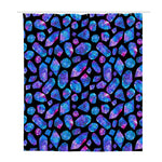 Blue Crystal Cosmic Galaxy Space Print Polyester Shower Curtain