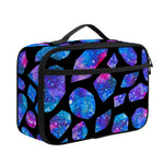 Blue Crystal Cosmic Galaxy Space Print Portable Lunch Bag