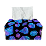 Blue Crystal Cosmic Galaxy Space Print Rectangle Tissue Box Cover