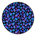 Blue Crystal Cosmic Galaxy Space Print Round Floor Mat