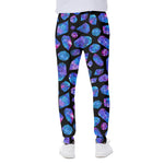 Blue Crystal Cosmic Galaxy Space Print Scuba Joggers