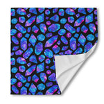 Blue Crystal Cosmic Galaxy Space Print Silk Bandana