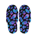 Blue Crystal Cosmic Galaxy Space Print Slippers