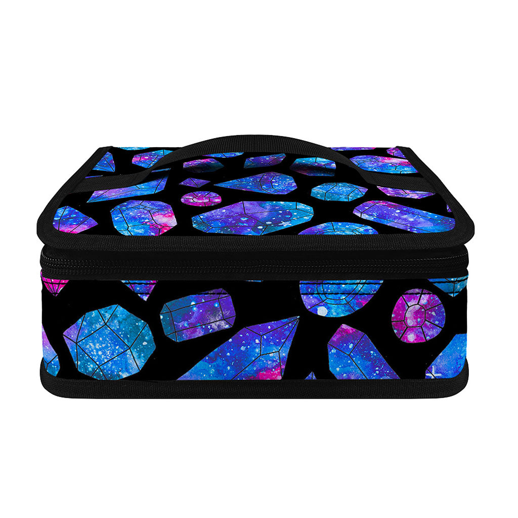 Blue Crystal Cosmic Galaxy Space Print Small Lunch Bag