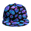 Blue Crystal Cosmic Galaxy Space Print Snapback Cap