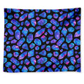 Blue Crystal Cosmic Galaxy Space Print Tapestry