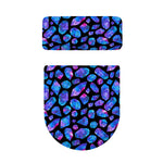 Blue Crystal Cosmic Galaxy Space Print Toilet Lid And Tank Cover Set