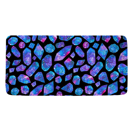 Blue Crystal Cosmic Galaxy Space Print Towel