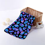 Blue Crystal Cosmic Galaxy Space Print Towel