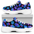 Blue Crystal Cosmic Galaxy Space Print White Chunky Shoes