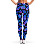 Blue Crystal Cosmic Galaxy Space Print Women's Leggings