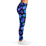 Blue Crystal Cosmic Galaxy Space Print Women's Leggings