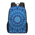 Blue Crystal Kaleidoscope Print 17 Inch Backpack