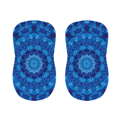 Blue Crystal Kaleidoscope Print Bar Stool Covers