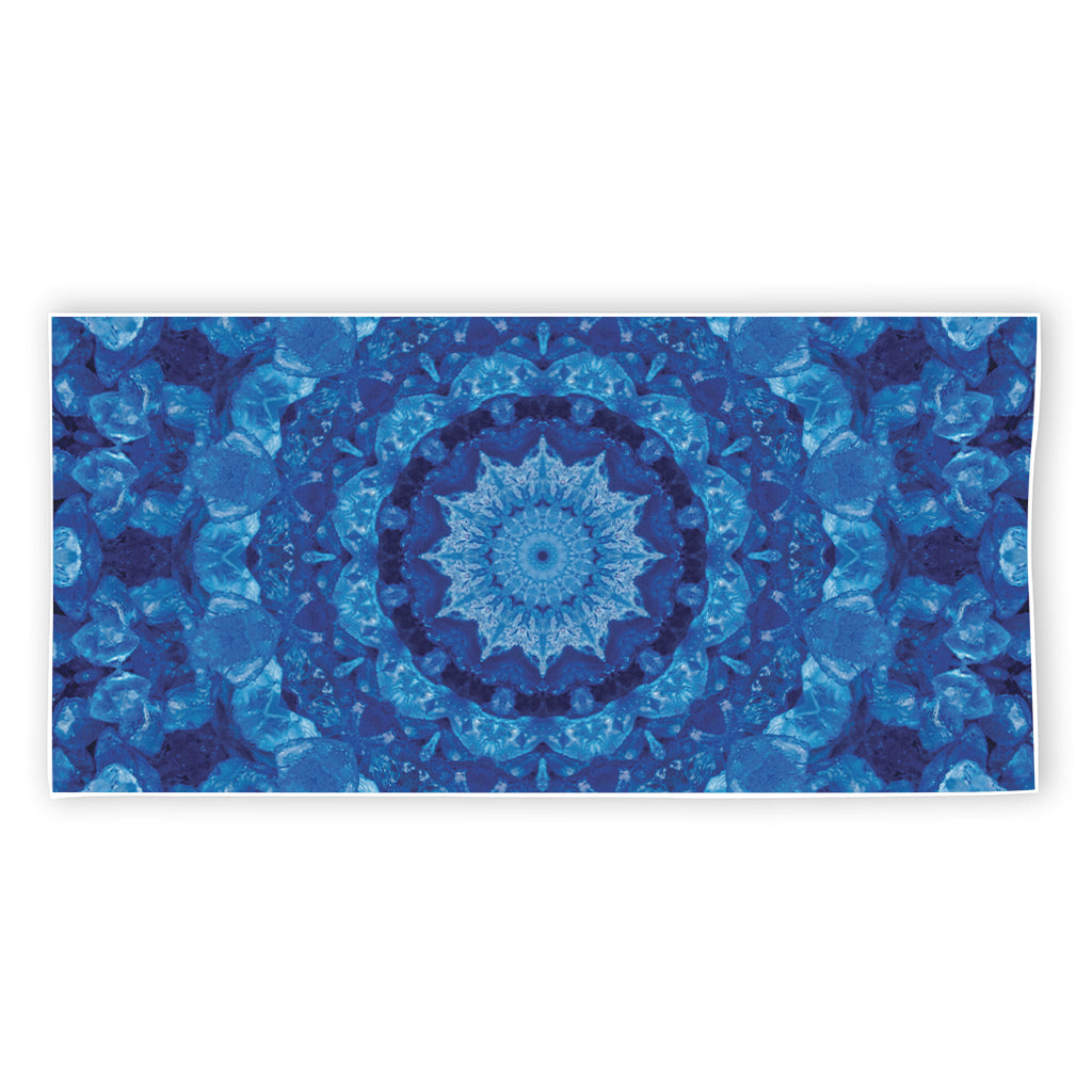 Blue Crystal Kaleidoscope Print Beach Towel