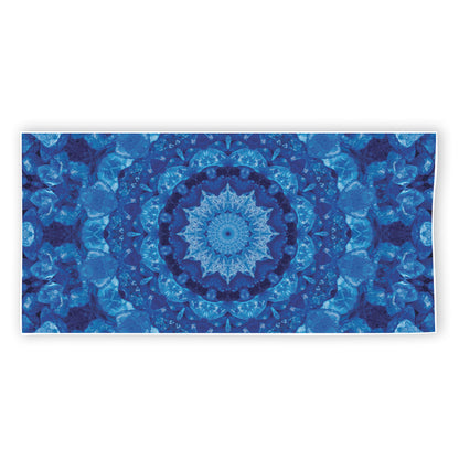 Blue Crystal Kaleidoscope Print Beach Towel