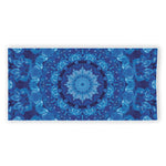 Blue Crystal Kaleidoscope Print Beach Towel