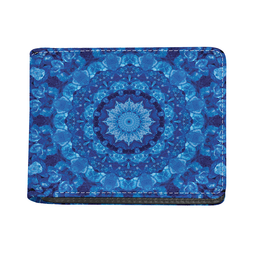 Blue Crystal Kaleidoscope Print Bifold Wallet