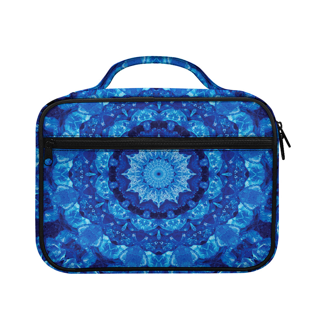 Blue Crystal Kaleidoscope Print Briefcase Bible Bag