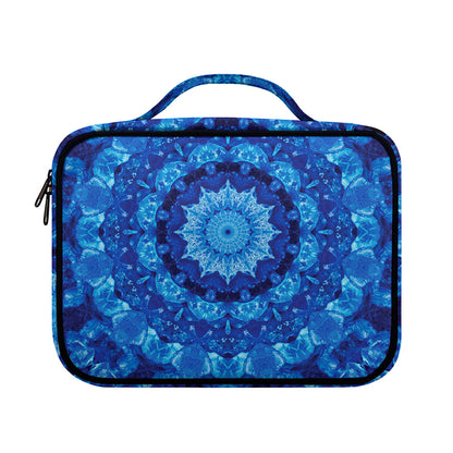 Blue Crystal Kaleidoscope Print Briefcase Bible Bag