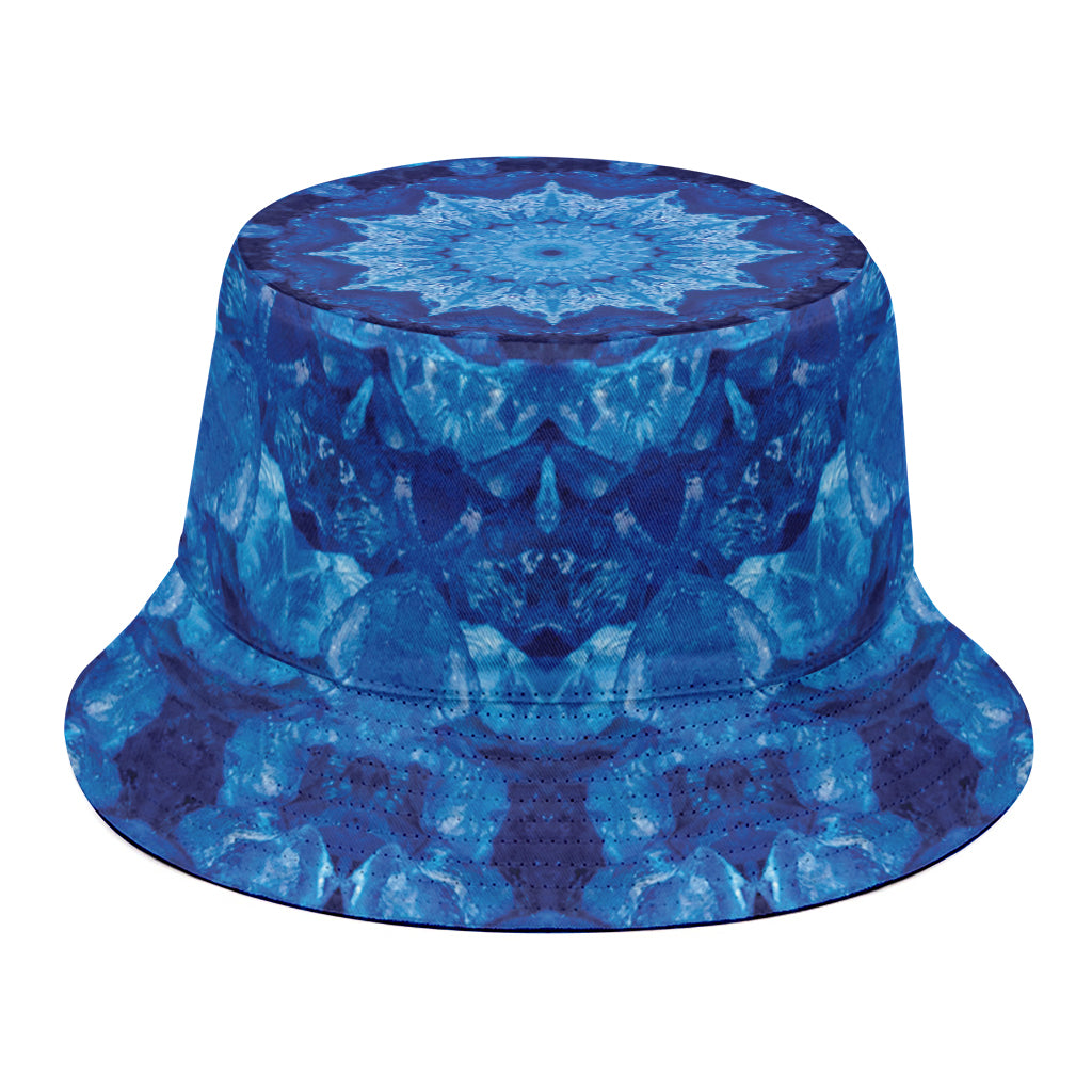Blue Crystal Kaleidoscope Print Bucket Hat