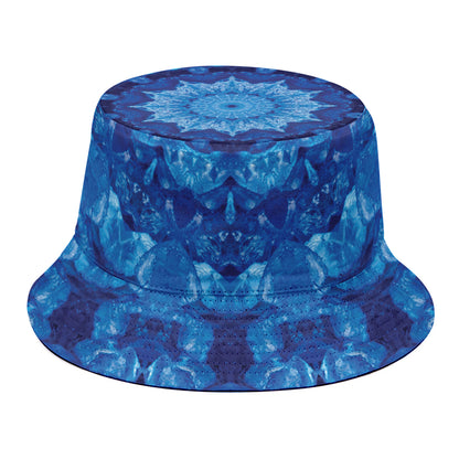 Blue Crystal Kaleidoscope Print Bucket Hat